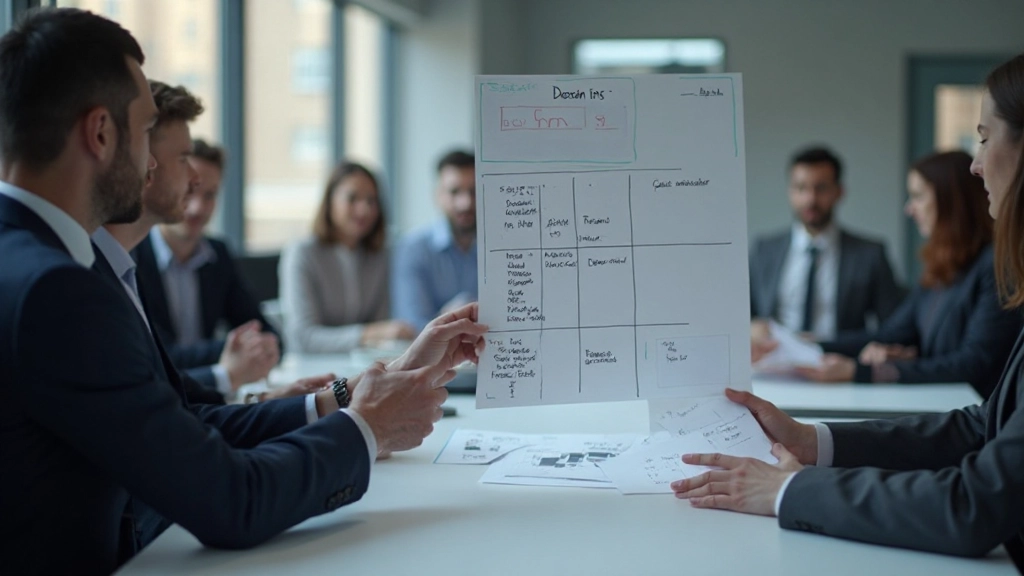 Фото руководителя, используещего матрицу решений для выбора между альтернативами