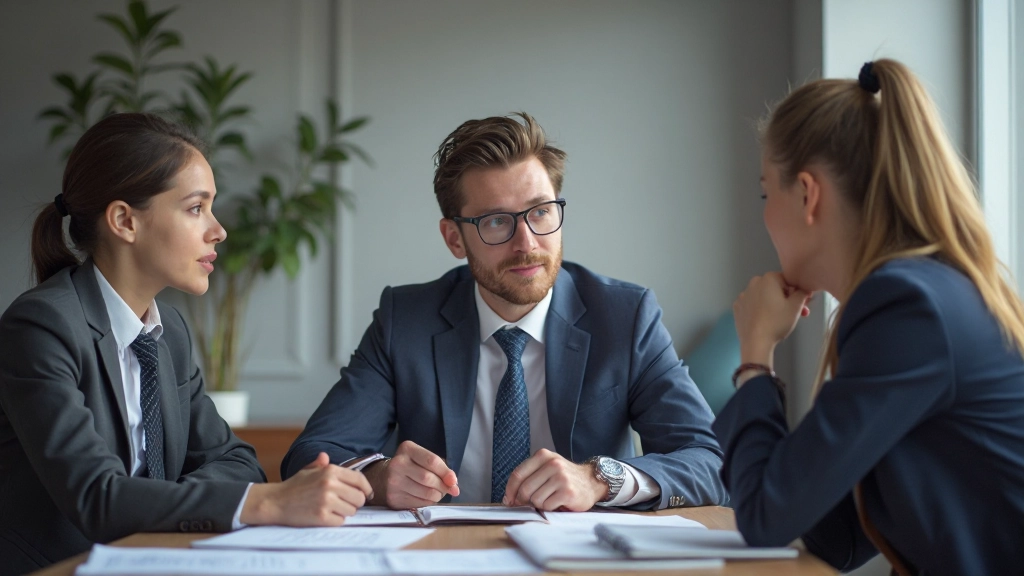 Командное обсуждение стратегических решений в конференц-зале
